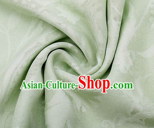 Traditional Chinese Classical Calyx Pattern Light Green Silk Fabric Ancient Hanfu Dress Silk Cloth