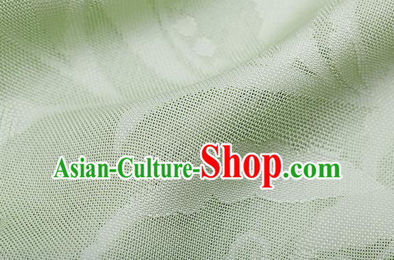 Traditional Chinese Classical Calyx Pattern Light Green Silk Fabric Ancient Hanfu Dress Silk Cloth