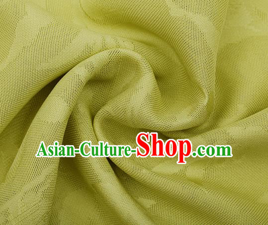 Traditional Chinese Classical Calyx Pattern Yellow Silk Fabric Ancient Hanfu Dress Silk Cloth Traditional Chinese Classical Calyx Pattern Yellow Silk Fabric Ancient Hanfu Dress Silk Cloth