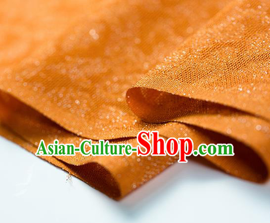 Traditional Chinese Classical Pattern Orange Silk Fabric Ancient Hanfu Dress Silk Cloth Traditional Chinese Classical Pattern Orange Silk Fabric Ancient Hanfu Dress Silk Cloth