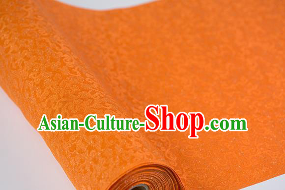 Traditional Chinese Classical Pattern Orange Silk Fabric Ancient Hanfu Dress Silk Cloth Traditional Chinese Classical Pattern Orange Silk Fabric Ancient Hanfu Dress Silk Cloth