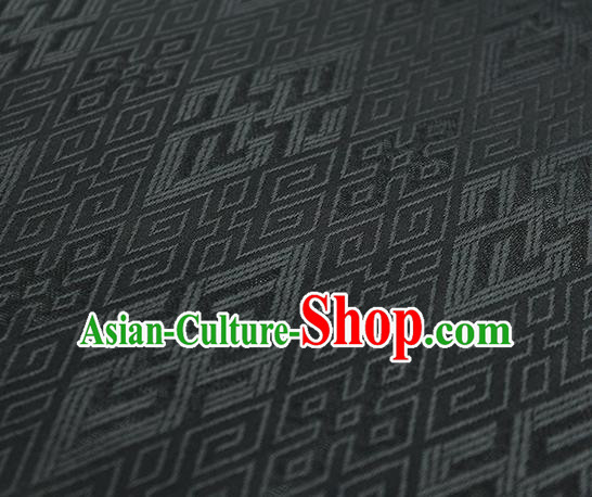 Traditional Chinese Classical Lucky Pattern Black Silk Fabric Ancient Hanfu Dress Silk Cloth Traditional Chinese Classical Lucky Pattern Black Silk Fabric Ancient Hanfu Dress Silk Cloth