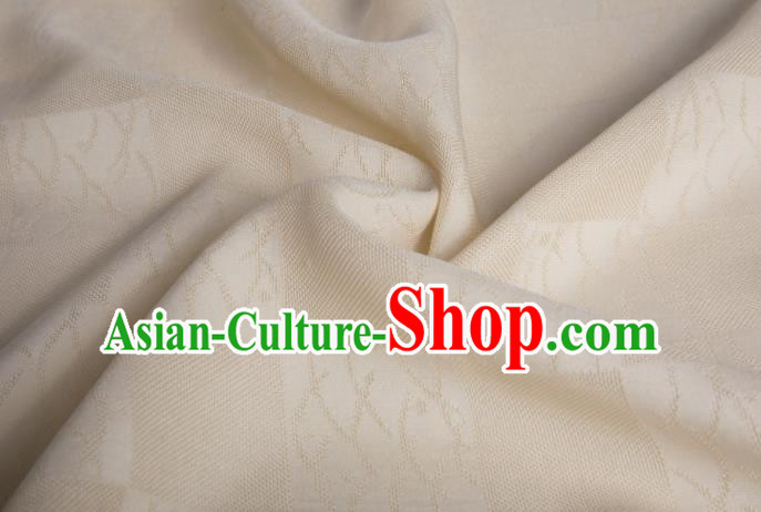 Traditional Chinese Classical Pattern Beige Silk Fabric Ancient Hanfu Dress Silk Cloth Traditional Chinese Classical Pattern Beige Silk Fabric Ancient Hanfu Dress Silk Cloth