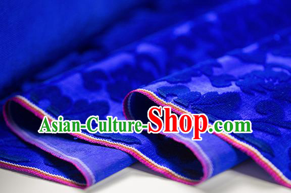 Traditional Chinese Classical Pattern Royal Blue Pleuche Fabric Ancient Hanfu Cheongsam Velvet Cloth Traditional Chinese Classical Pattern Royal Blue Pleuche Fabric Ancient Hanfu Cheongsam Velvet Cloth
