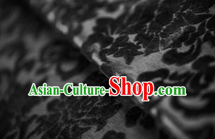 Traditional Chinese Classical Pattern Black Pleuche Fabric Ancient Hanfu Cheongsam Velvet Cloth Traditional Chinese Classical Pattern Black Pleuche Fabric Ancient Hanfu Cheongsam Velvet Cloth