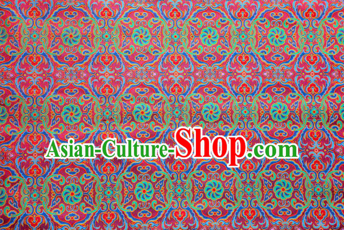 Traditional Chinese Classical Pattern Red Brocade Fabric Ancient Hanfu Cheongsam Silk Cloth Traditional Chinese Classical Pattern Red Brocade Fabric Ancient Hanfu Cheongsam Silk Cloth