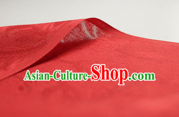 Traditional Chinese Classical Plum Blossom Pattern Red Silk Fabric Ancient Hanfu Dress Silk Cloth Traditional Chinese Classical Plum Blossom Pattern Red Silk Fabric Ancient Hanfu Dress Silk Cloth