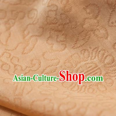 Traditional Chinese Classical Auspicious Pattern Design Orange Silk Fabric Ancient Hanfu Dress Silk Cloth