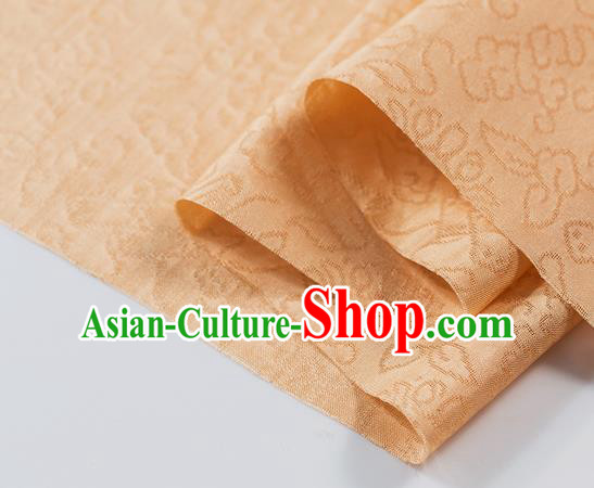 Traditional Chinese Classical Auspicious Pattern Design Orange Silk Fabric Ancient Hanfu Dress Silk Cloth Traditional Chinese Classical Auspicious Pattern Design Orange Silk Fabric Ancient Hanfu Dress Silk Cloth