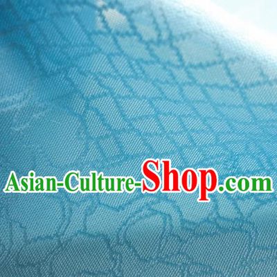 Traditional Chinese Classical Riverstones Pattern Design Light Blue Silk Fabric Ancient Hanfu Dress Silk Cloth