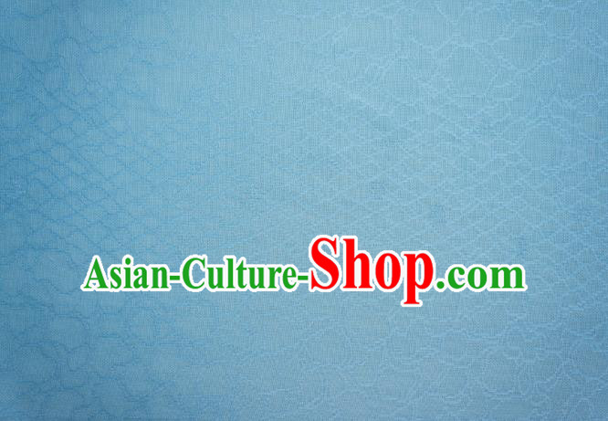 Traditional Chinese Classical Riverstones Pattern Design Light Blue Silk Fabric Ancient Hanfu Dress Silk Cloth Traditional Chinese Classical Riverstones Pattern Design Light Blue Silk Fabric Ancient Hanfu Dress Silk Cloth
