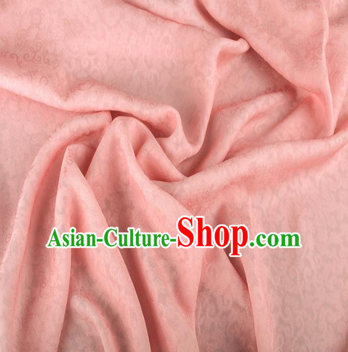 Traditional Chinese Classical Crpress Vine Pattern Design Pink Silk Fabric Ancient Hanfu Dress Silk Cloth Traditional Chinese Classical Crpress Vine Pattern Design Pink Silk Fabric Ancient Hanfu Dress Silk Cloth