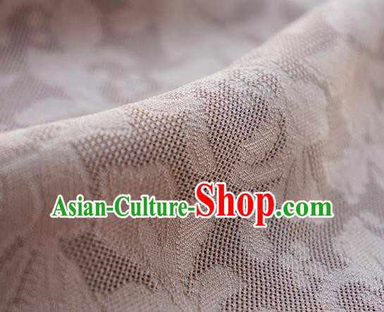 Traditional Chinese Classical Iris Flowers Pattern Design Pink Silk Fabric Ancient Hanfu Dress Silk Cloth