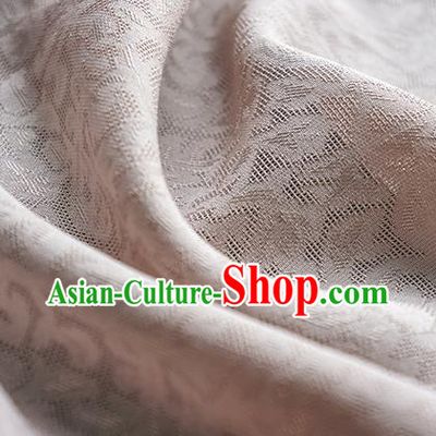 Traditional Chinese Classical Apricot Flowers Pattern Design Light Pink Silk Fabric Ancient Hanfu Dress Silk Cloth