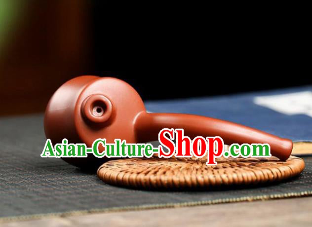 Traditional Chinese Handmade Zisha Tobacco Pipe Ashtray Red Clay Pottery Artware Traditional Chinese Handmade Zisha Tobacco Pipe Ashtray Red Clay Pottery Artware