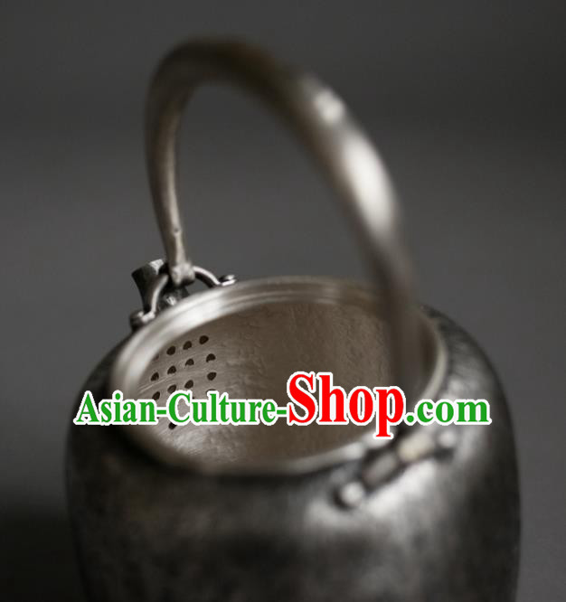 Traditional Chinese Handmade Kung Fu Teapot Silver Carving Teapot Traditional Chinese Handmade Kung Fu Teapot Silver Carving Teapot