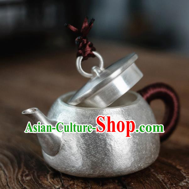 Traditional Chinese Handmade Kung Fu Teapot Silver Tea Kettle Traditional Chinese Handmade Kung Fu Teapot Silver Tea Kettle