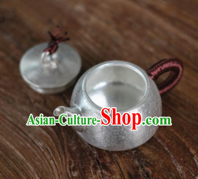 Traditional Chinese Handmade Kung Fu Teapot Silver Tea Kettle Traditional Chinese Handmade Kung Fu Teapot Silver Tea Kettle