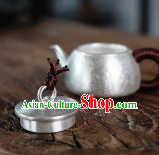 Traditional Chinese Handmade Kung Fu Teapot Silver Tea Kettle Traditional Chinese Handmade Kung Fu Teapot Silver Tea Kettle