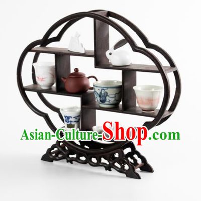Traditional Chinese Handmade Wings Wood Antique Shelf Bogut Frame