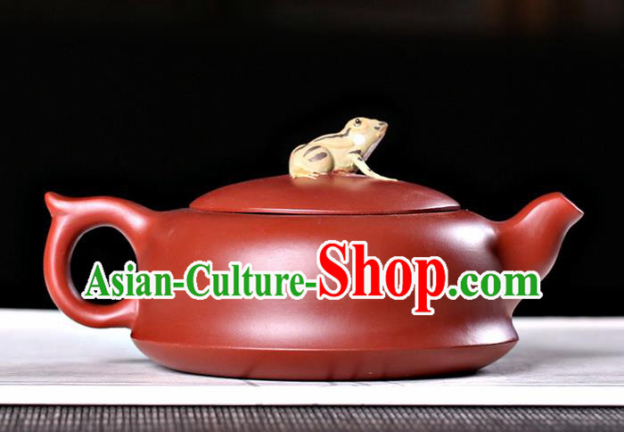 Traditional Chinese Handmade Kung Fu Zisha Teapot Carving Lotus Red Clay Pottery Teapot Traditional Chinese Handmade Kung Fu Zisha Teapot Carving Lotus Red Clay Pottery Teapot