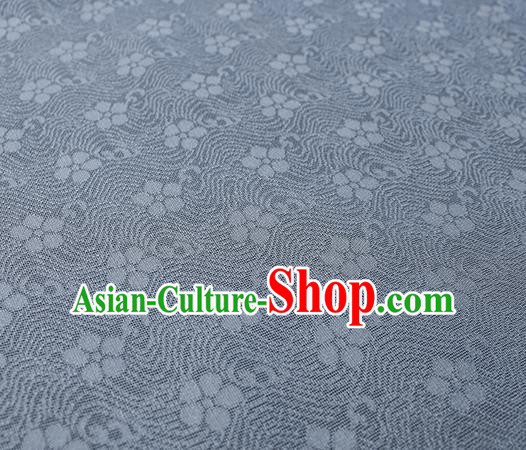 Traditional Chinese Light Blue Silk Fabric Classical Plum Blossom Pattern Silk Cloth Traditional Chinese Light Blue Silk Fabric Classical Plum Blossom Pattern Silk Cloth