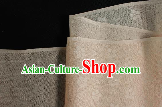 Traditional Chinese Beige Silk Fabric Classical Plum Blossom Pattern Silk Cloth Traditional Chinese Beige Silk Fabric Classical Plum Blossom Pattern Silk Cloth