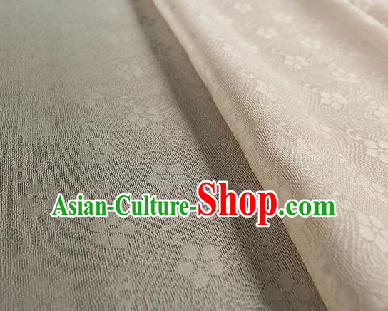 Traditional Chinese Beige Silk Fabric Classical Plum Blossom Pattern Silk Cloth Traditional Chinese Beige Silk Fabric Classical Plum Blossom Pattern Silk Cloth