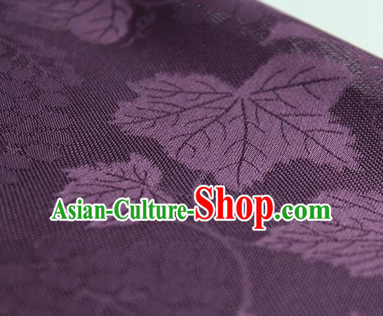 Traditional Chinese Classical Grape Pattern Purple Silk Fabric Ancient Hanfu Silk Cloth Traditional Chinese Classical Grape Pattern Purple Silk Fabric Ancient Hanfu Silk Cloth