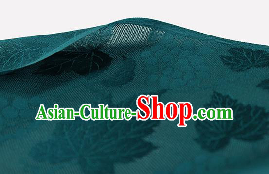 Traditional Chinese Classical Grape Pattern Deep Green Silk Fabric Ancient Hanfu Silk Cloth Traditional Chinese Classical Grape Pattern Deep Green Silk Fabric Ancient Hanfu Silk Cloth