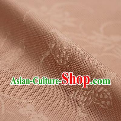 Traditional Chinese Classical Butterfly Lotus Pattern Pink Silk Fabric Ancient Hanfu Silk Cloth