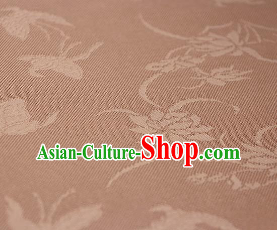 Traditional Chinese Classical Butterfly Lotus Pattern Pink Silk Fabric Ancient Hanfu Silk Cloth Traditional Chinese Classical Butterfly Lotus Pattern Pink Silk Fabric Ancient Hanfu Silk Cloth
