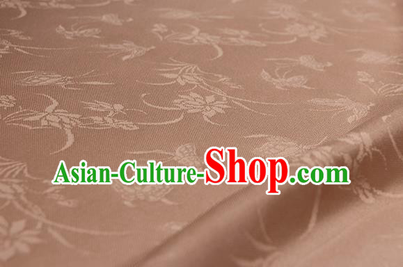 Traditional Chinese Classical Butterfly Lotus Pattern Pink Silk Fabric Ancient Hanfu Silk Cloth Traditional Chinese Classical Butterfly Lotus Pattern Pink Silk Fabric Ancient Hanfu Silk Cloth