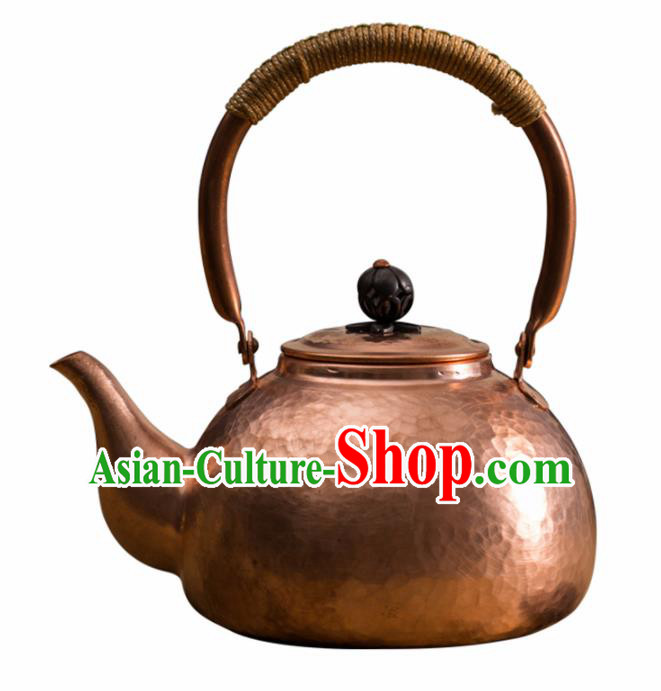 Traditional Chinese Handmade Kung Fu Copper Pot Red Copper Carving Teapot Traditional Chinese Handmade Kung Fu Copper Pot Red Copper Carving Teapot