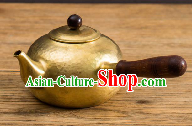 Traditional Chinese Handmade Kung Fu Copper Pot Brass Carving Teapot Traditional Chinese Handmade Kung Fu Copper Pot Brass Carving Teapot