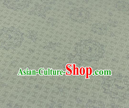 Traditional Chinese Classical Rosette Pattern Light Green Silk Fabric Ancient Hanfu Silk Cloth Traditional Chinese Classical Rosette Pattern Light Green Silk Fabric Ancient Hanfu Silk Cloth