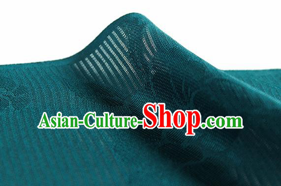 Traditional Chinese Classical Flowers Pattern Deep Green Silk Fabric Ancient Hanfu Silk Cloth Traditional Chinese Classical Flowers Pattern Deep Green Silk Fabric Ancient Hanfu Silk Cloth