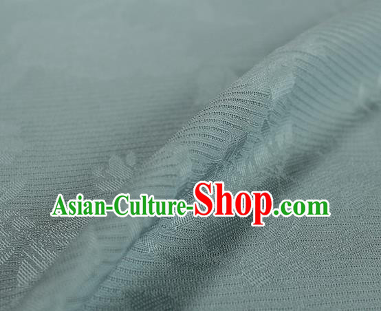 Traditional Chinese Classical Flowers Pattern Grey Blue Silk Fabric Ancient Hanfu Silk Cloth Traditional Chinese Classical Flowers Pattern Grey Blue Silk Fabric Ancient Hanfu Silk Cloth