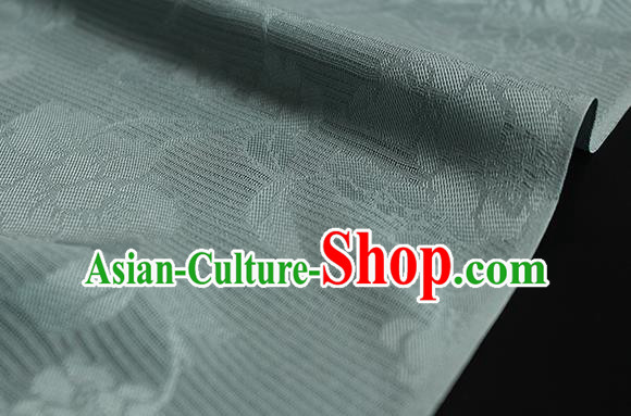 Traditional Chinese Classical Flowers Pattern Grey Blue Silk Fabric Ancient Hanfu Silk Cloth Traditional Chinese Classical Flowers Pattern Grey Blue Silk Fabric Ancient Hanfu Silk Cloth