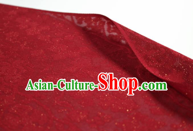Traditional Chinese Classical Twine Flowers Pattern Red Silk Fabric Ancient Hanfu Dress Silk Cloth Traditional Chinese Classical Twine Flowers Pattern Red Silk Fabric Ancient Hanfu Dress Silk Cloth