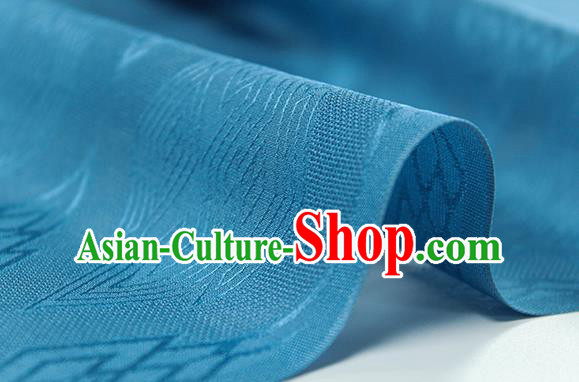 Traditional Chinese Classical Rhombus Pattern Blue Silk Fabric Ancient Hanfu Dress Silk Cloth Traditional Chinese Classical Rhombus Pattern Blue Silk Fabric Ancient Hanfu Dress Silk Cloth