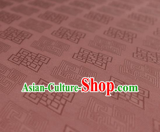 Traditional Chinese Classical Rhombus Pattern Brown Red Silk Fabric Ancient Hanfu Dress Silk Cloth Traditional Chinese Classical Rhombus Pattern Brown Red Silk Fabric Ancient Hanfu Dress Silk Cloth