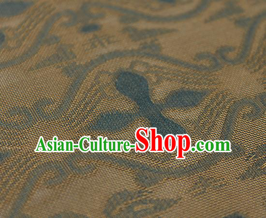 Traditional Chinese Classical Pattern Brown Silk Fabric Ancient Hanfu Dress Silk Cloth Traditional Chinese Classical Pattern Brown Silk Fabric Ancient Hanfu Dress Silk Cloth