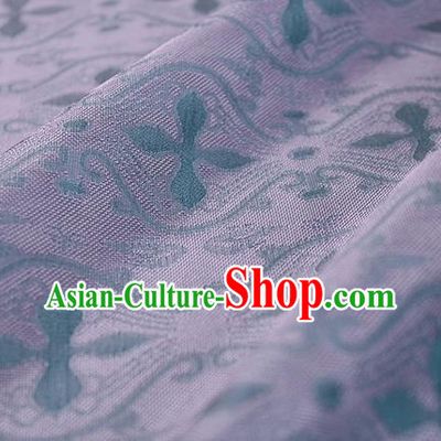 Traditional Chinese Classical Pattern Purple Silk Fabric Ancient Hanfu Dress Silk Cloth