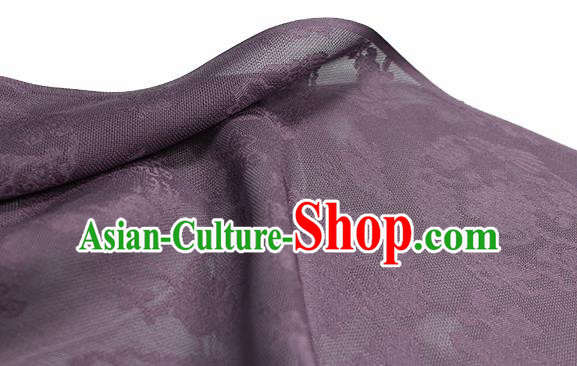 Traditional Chinese Classical Peony Pattern Purple Silk Fabric Ancient Hanfu Dress Silk Cloth Traditional Chinese Classical Peony Pattern Purple Silk Fabric Ancient Hanfu Dress Silk Cloth