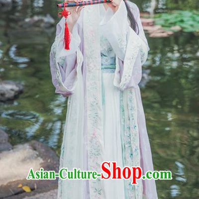 Traditional Chinese Song Dynasty Swordswoman Replica Costumes Ancient Nobility Lady Hanfu Dress for Women