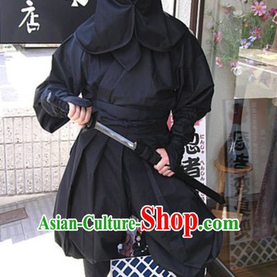 Ancient Asian Japanese Ninja Costume Fighter Costumes Complete Set for Men or Women