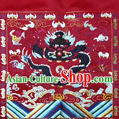 Traditional Qing Dynasty Style Officer Bu Zi Dragon Embroidery Works Arts