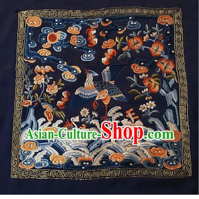 Traditional Qing Dynasty Style Officer Bu Zi Embroidery Arts