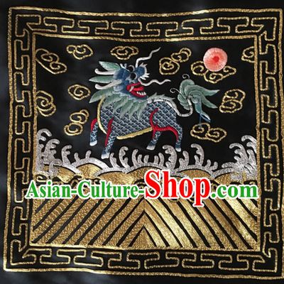 Traditional Qing Dynasty Style Officer Bu Zi Kylin Embroidery Arts